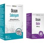 Ocean Selenyum 200 Mcg 60 Tablet + Ocean Biotin 5000 Mcg 60 Kapsül - Aromalı