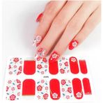 Ocean Tırnak Oje Sticker, Tırnak Dövmesi, Kolay Uygulanabilir, 14'lü Nail Art Set - Kırmızı