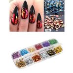Ocean Tırnak Süsleme Folyo Parçaları, Nail Art Tırnak Süsleme Folyo Seti 12'li