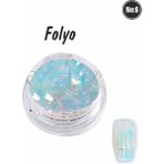 Ocean Tırnak Süsleme Folyo Parçaları Nail Art Tırnak Süsleme Şeritleri - Açık Mavi