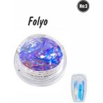 Ocean Tırnak Süsleme Folyo Parçaları Nail Art Tırnak Süsleme Şeritleri - Mor - Gümüş