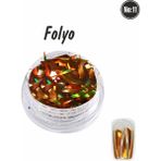Ocean Tırnak Süsleme Folyo Parçaları Nail Art Tırnak Süsleme Şeritleri - Turuncu