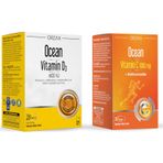 Ocean Vitamin D3 600 Iu Sprey 20 Ml Ve Ocean Vitamin C 1000 Mg 30 Tablet