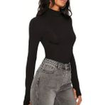 Oceans Butik Siyah Yarım Balıkçı Atlet Boy Parmak Geçmeli Body Darkalıp Interlok Penye Kumaş Spor Body - 001-Siyah