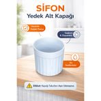 ock plast Yedek Parça - Alt Kapak - Mutfak ve Banyo Lavabo Altı Koku Önleyici Sifon / Hortum Toplayıcı