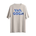 ocke VAN GOGH BASKILI BOL KESİM OVERSİZE OMUZU DÜŞÜK T-SHİRT %100 PAMUK TÜYLENMEZ