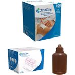Octacare Gaz Kompres Spanç 100 Adet + Fix Esnek Tıbbi Flaster (10CMX10M) + Batikon