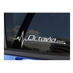 Octavia Yan Cam Sticker Oto Kapı Çıkartma Tuning oto 20 cm x 7 cm yazı 445