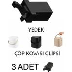 Octopus Bazaar Sihirli Çöp Kovası, Switch Yedek Kilit 3 Adet Yedek Kilit Klipsi Tüm Litre ve Modellere Uygun - Siyah - 6 lt