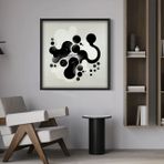 Octopus Soyut Traverten Dokulu Tablo