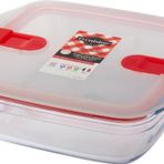 Ocuisine Beyaz Dikdörtgen Cam 25x22 cm Saklama Kabı