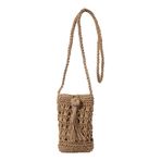 Ocuuer Kadın Bohem Hasır Çanta Giysi Dayanıklı Etnik Stil - Askılı Çanta Sabit Renk Retro Boho Crossbody Bag Kadın Seyahat Sahne Omuz Çantası, Haki.