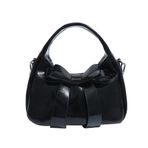 Ocuuer Kadın Casual Satchel Bag Zincirli Sevimli Crossbody Çanta Büyük Renk Lary Fiyonk El Çantası Seyahat Alışveriş Sallanan Çanta, Siyah, 220.00x120.00x80.00mm/8.66x4.72x3.15inch