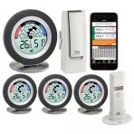 Oda İklimi İzleme İçin Tfa-Dostmann Weatherhub Rahat Radar Seti Tfa 31.4008.79, Termo-Higro Verici, Havalandırma Önerisi, Küf Dedektörü İle,