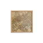 ODA.products Barcelona Çerçeveli Ahşap Şehir Haritası
