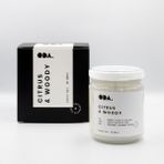 Oda Products Citrus & Woody - Narenciye & Odunsu Kokulu Dekoratif Beyaz Kapaklı Kavanoz Soya Mumu I 165 gr - 1 Adet