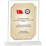 ODAK KUPA - Cam Plaketler - CM-036-M A - 18x21 cm