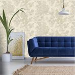 Odalarınızı Şık ve Sade Gösterecek Yaprak Desenli Duvar Kağıdı | TROPICANO, 9907-1, Beyaz, Kağıt Taban, Vinil kaplı, Silinebilir yüzey / 1.06x15.6 m - 16.5 m², Yüksek Kalite