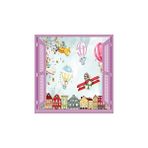 Odası Bebek Odası Pencere Poster Duvar Kağıdı Balonlar Hayvanlar - 80 x 130 cm