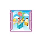 Odası Bebek Odası Pencere Poster Duvar Kağıdı Dondurmacı - 80 x 130 cm