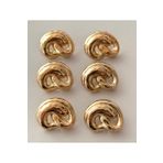 ODDA TASARIM ATÖLYESİ Light gold özel tasarım pretzel burgu tasarım metal kaban ve ceket düğme seti