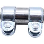 Oddities 35MM x 95MM Boru Bağlantısı Çift Kelepçe Egzoz Sistemi Fa1 Egzoz Sistemi Için Boru Bağlantısı Araba Aletleri Araba Modifikasyonu (Yurt Dışından) - Siyah