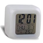 oddity 7 Renk Xxl Alarmlı Dijital Küp Lcd Işıklı Saat 8x8x8 Cm Xxl Türkçe Kullanım Kılavuzlu Hafıza Pilli