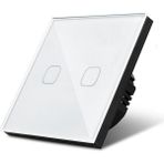 Oddity Tekli Vavien Dokunmatik Işık Anahtarı Beyaz Cam Panel Nötrsüz 2 Way SK-A801-02