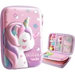 Odea 3 Boyutlu Unicorn Temalı Su Geçirmez Kalem Kutusu