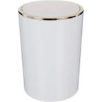 Odea 6 Litre Kapasiteli Çöp Kovası - Beyaz ve Altın Renk
