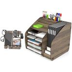 Odea A4 Masaüstü Evrak Rafı, Ceviz Renkli Organizer Tasarımı - 41 Delft Blue