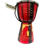 Odea Ahşap Djembe Otantik Çalgı, 30 Cm, Mahoni Ağacı, Keçi Derisi, Darbuka Davul