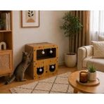 Odea Ahşap Kedi Evi ve Karton Tırmalama Alanı, Fonksiyonel Tasarım