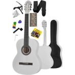 Odea Beyaz Klasik Gitar, 4/4 Boyut, Sap Ayarlı Tam Set