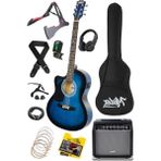 Odea Mavi Renkli Amfili Elektro Akustik Gitar Seti - Full Set