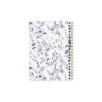 Odea Spiralli Akademik Ajanda, Tuval Kapaklı, 17 x 24 cm - 41 Delft Blue