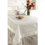 Ödel Home Buldan İpeği Bordürlü Masa Örtüsü Naturel 140 x 240