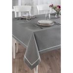 Ödel Home Buldan Keteni Biyeli Masa Örtüsü - 140 x 180 cm - Antrasit