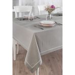 Ödel Home Buldan Keteni Biyeli Masa Örtüsü - 140 x 180 cm - Taş