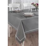 Ödel Home Buldan Keteni Biyeli Masa Örtüsü Antrasit 140 x 180