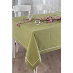 Ödel Home Buldan Keteni Biyeli Masa Örtüsü Fıstık Yeşili 140 x 240