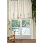 Ödel Home Buldan Keteni Bordürlü Motifli Aplikalı İşlemeli Perde Sütlü Kahverengi 160 x 180 cm Halkalı