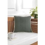 Ödel Home Buldan Keteni Ekru Biyeli Kırlent Koyu Yeşil