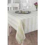 Ödel Home Buldan Kumaşı Çizgi Desenli Masa Örtüsü Fıstık Yeşili 140 x 180