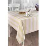 Ödel Home Buldan Kumaşı Çizgi Desenli Masa Örtüsü Sarı 140 x 240