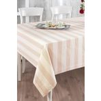 Ödel Home Buldan Kumaşı Çizgi Desenli Masa Örtüsü Turuncu 140 x 180