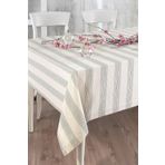 ÖDEL HOME Buldan Kumaşı Çizgi Desenli Masa Örtüsü Yeşil 140 x 180