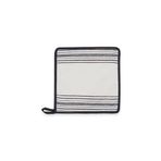 Ödel Home Buldan Kumaşı Çizgili Desenli 20x20 Cm Mutfak/Fırın Tutacağı Naturel - Siyah