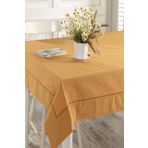 Ödel Home Buldan Kumaşı Kiremit Biyeli Masa Örtüsü Hardal 140 x 240