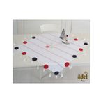 ÖDEL HOME Motifli Ajurlu İşlemeli Masa Örtüsü Lacivert 90 x 90
